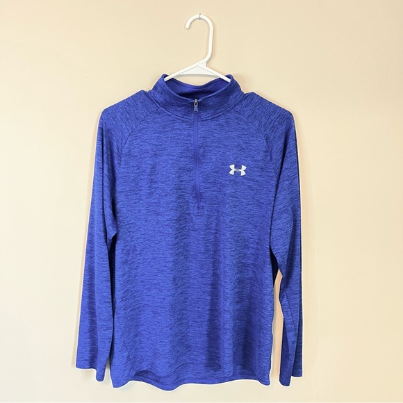 UNDER ARMOUR Tech™ ½ Zip Men’s Medium Blue Long Sleeve - Picture 3 of 6